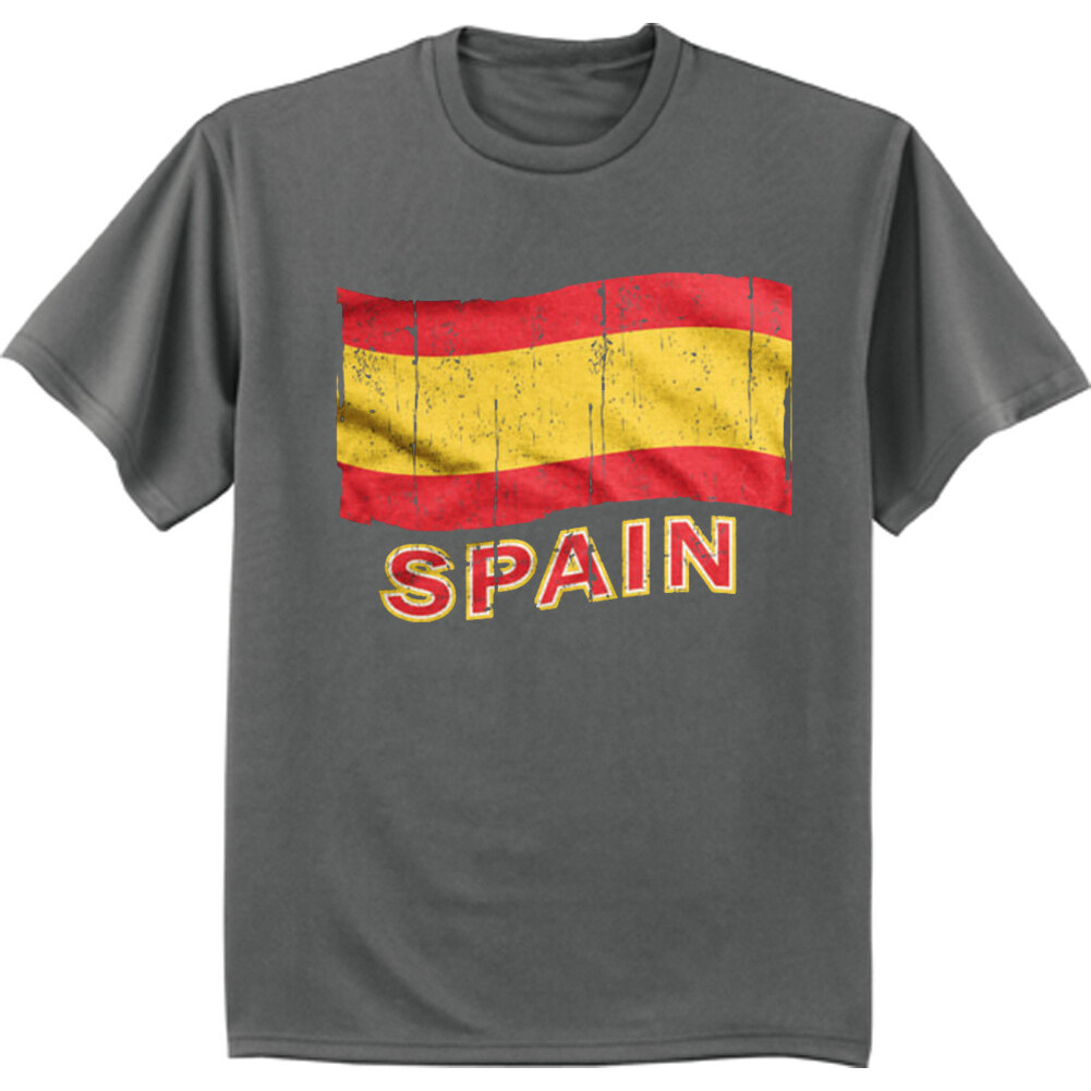 Spain Flag España Soccer Football T-Shirt Mens Graphic Clothing Apparel