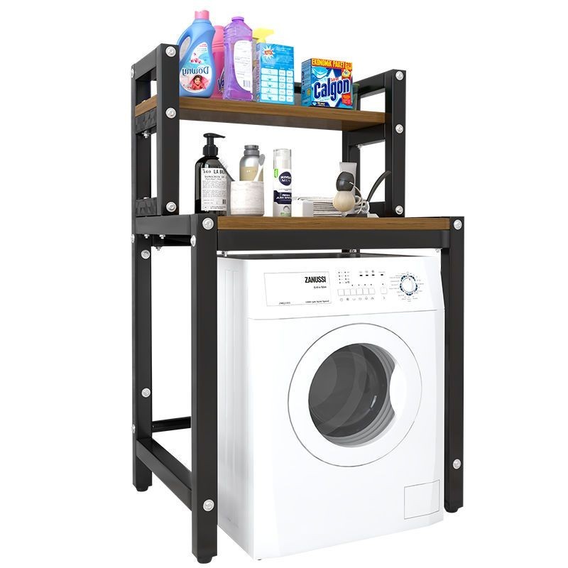 Balcony Washing Machine Storage Rack Floor-Standing Storage Shelf Toilet Upper Locker Roller Pulsator Flip Toilet/Washing Machine Storage Rack Dryer Stack Rack Dishwasher Shelf