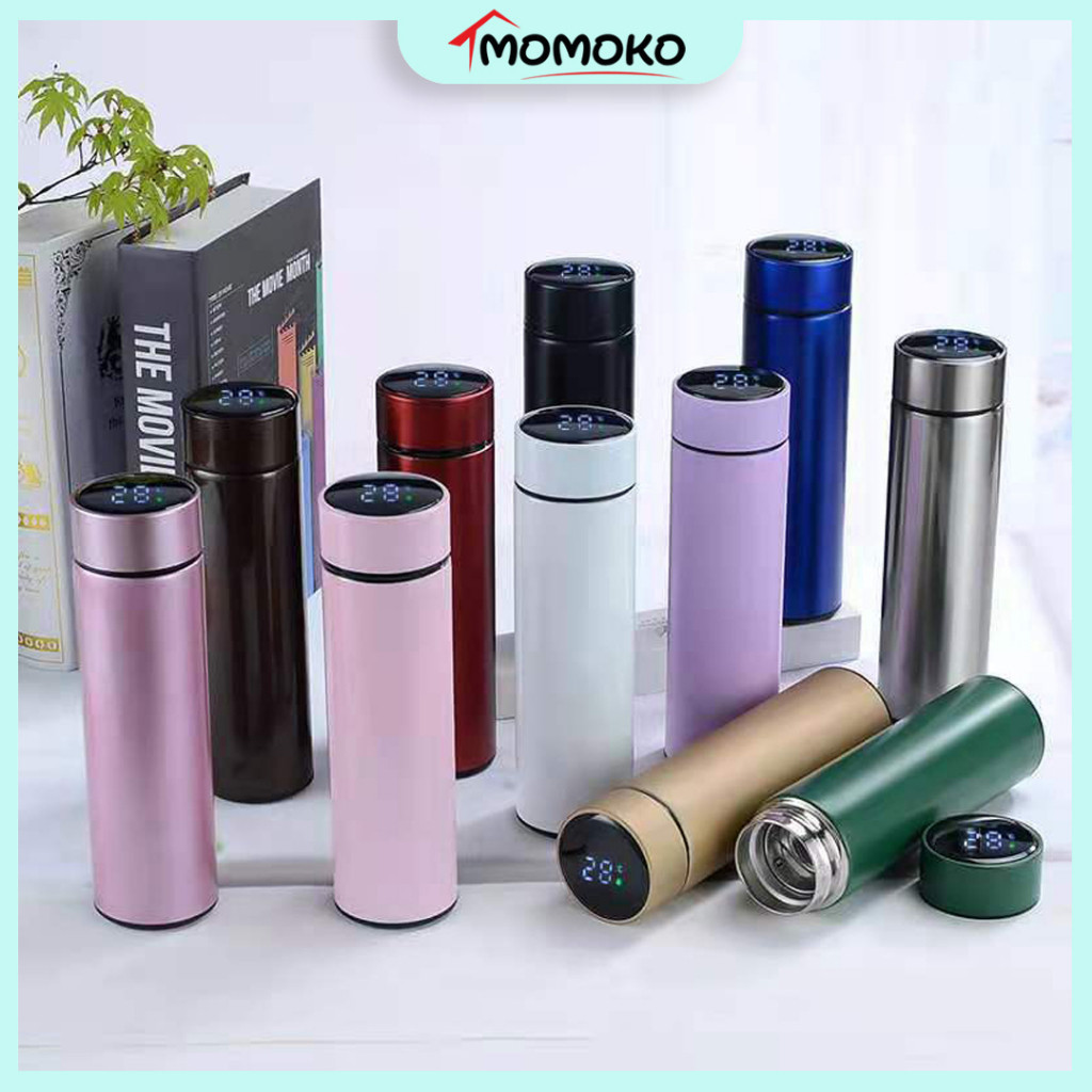 【Teacher's Day】LED Temperature Display Thermos Water Bottle 500ML Vacuum Flask For Gift Botol Air Tahan Panas Hadiah