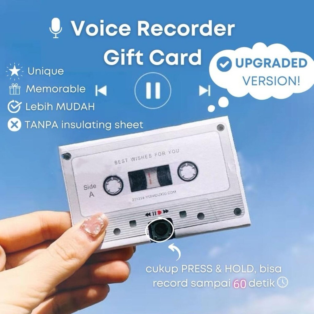 【Audio Version】gift Card Voice Card Voice Record Speech Voice Recording Unique Gift Gift Holiday Greeting Card Eid Greeting Card Birthday Card Voice Note Couple Greeting Card