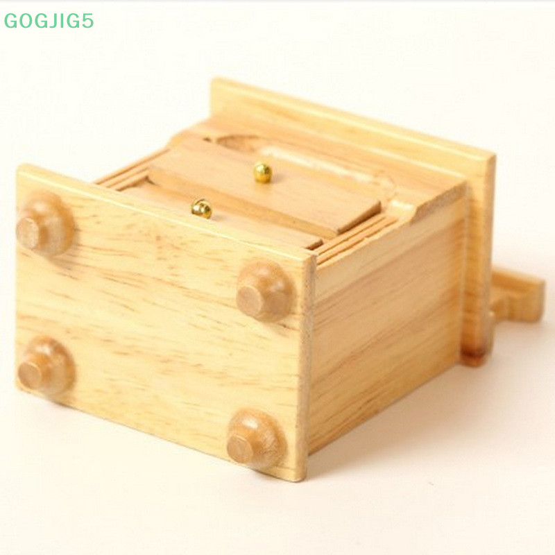 [GOGJIG5] Dollhouse Miniature Creative Furniture Decoration Bedside Table Doll House Handcrafted Furniture Model Double Layer Side Cabinet UOO