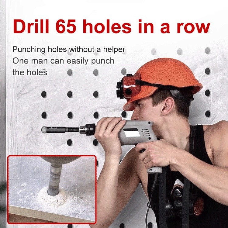 Heavy Tool 【Hot Sale】Ceramic Tile Hole Saw Kit Carbide Tipped Drill Bit Set Drilling Natural Stone Granite Slate ... - Image 5