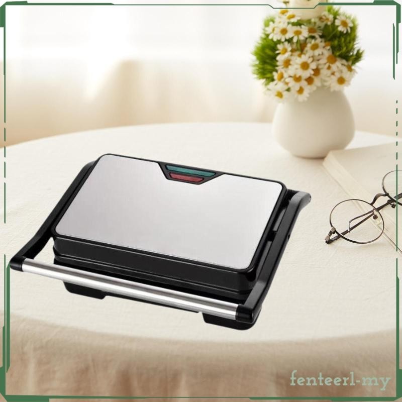 [Fenteer1efMY] Panini Press Grill Electric Indoor Grill 750W Handle Breakfast Sandwich Maker for Burgers Steak Grilled Cheese