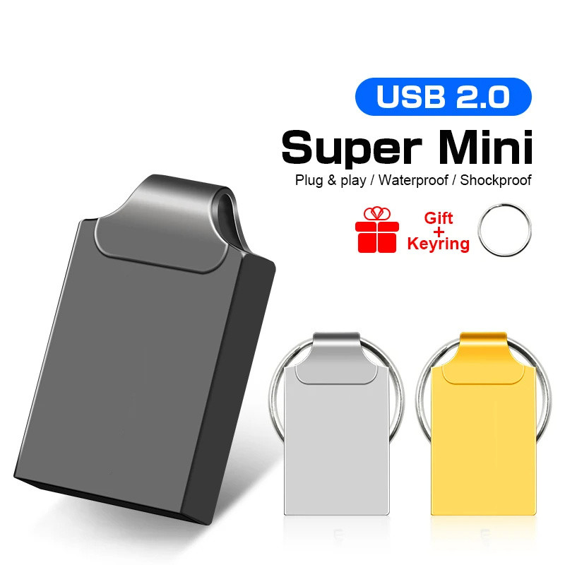 Wholesale Hot Sale Mini USB 2.0 Flash Memory Drive High-Speed Pen Drive U-Stick Memory Stick Mini U Disk Flash Drive Customized logo