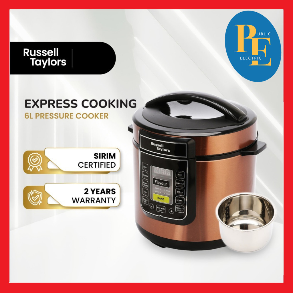 Russell Taylors Pressure Cooker Stainless Steel Pot PC-60 Rice Cooker (6L)