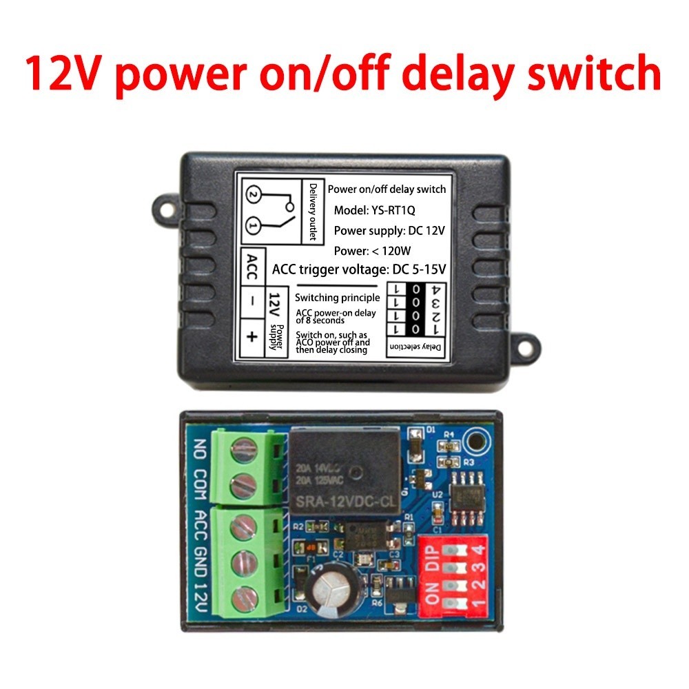 Quality Must Pcbfun Dc12v Car Time Delay Relay Module Trigger On/off Switch 20℃ ~ 70℃ Durable - Image 3