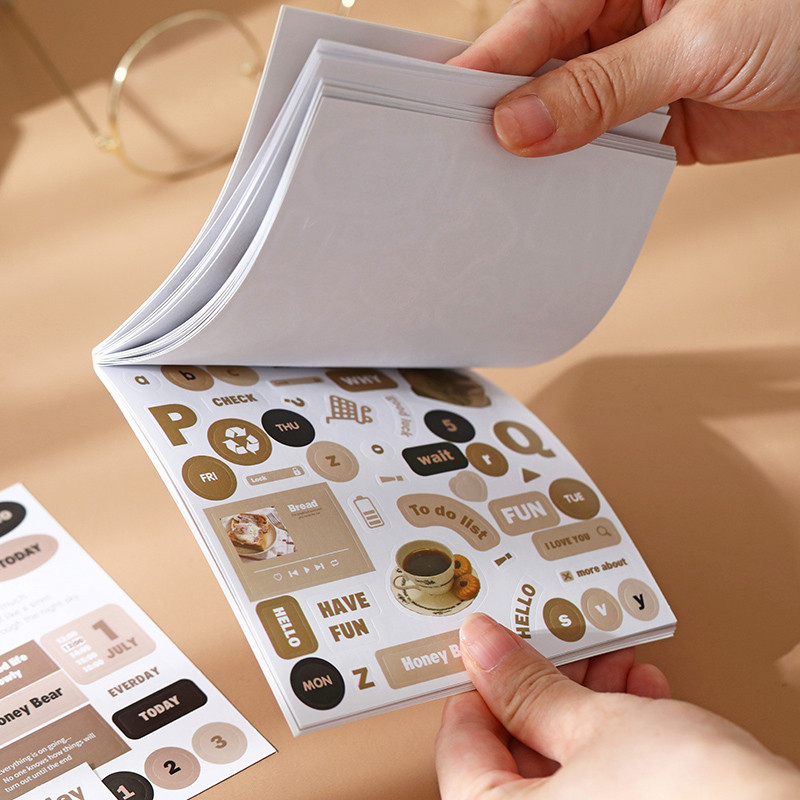 Journamm 20 Sheets Cartoon Collage Sticker Book DIY Scrapbooking Collage Junk Journal Vintage Decor Stationery Suppliesjavascript: