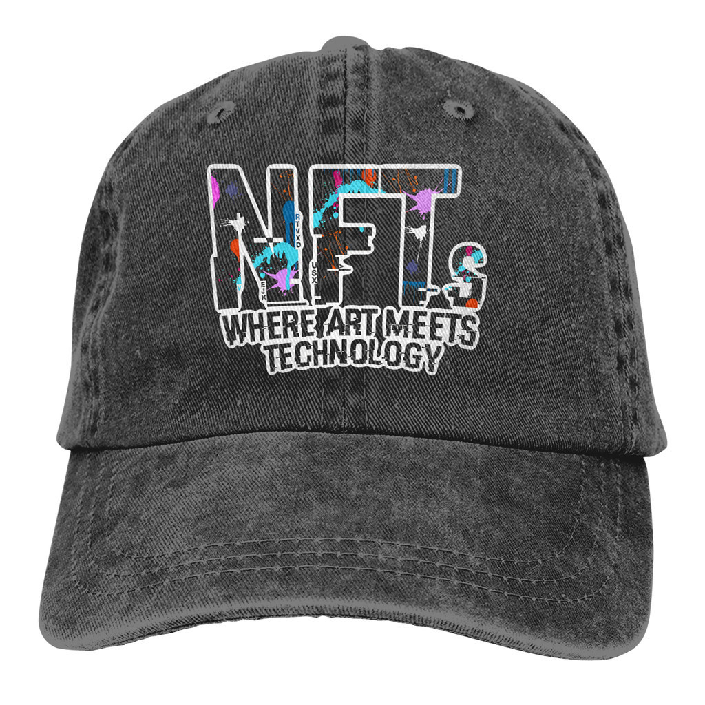 Where Art Meets Technology Baseball Caps Peaked Cap NFT Non Fungible Tokens Sun Shade Hats for Men