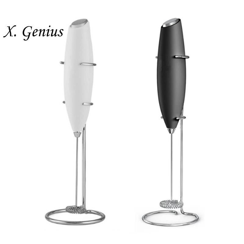 Milk Frother Hand Mixer Stainless Steel Electric Matchas Whisk Handheld Mixer with Stand for Coffee Greens Protein &More