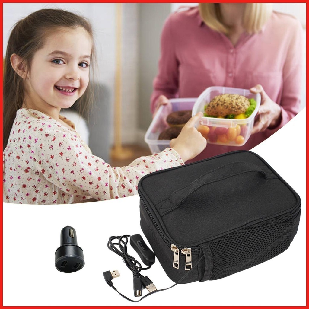 Portable Food Warmer Insulated Lunch Box Hot Lunch Container For Various Foods Car Lunch Bag 2-in-1 Heated And iadmy