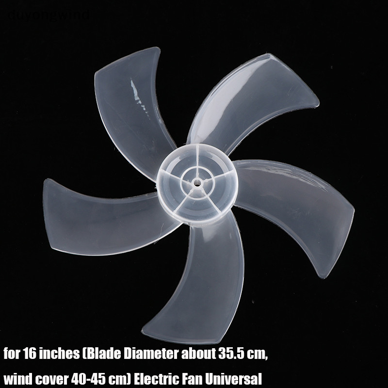 (duyongwind) 1Pc Large Wind Fan Blade for 16 Inch Household Plastic Fan Blade Five Leaves With Nut Cover For Pedestal Table Wall Fan [NEW]