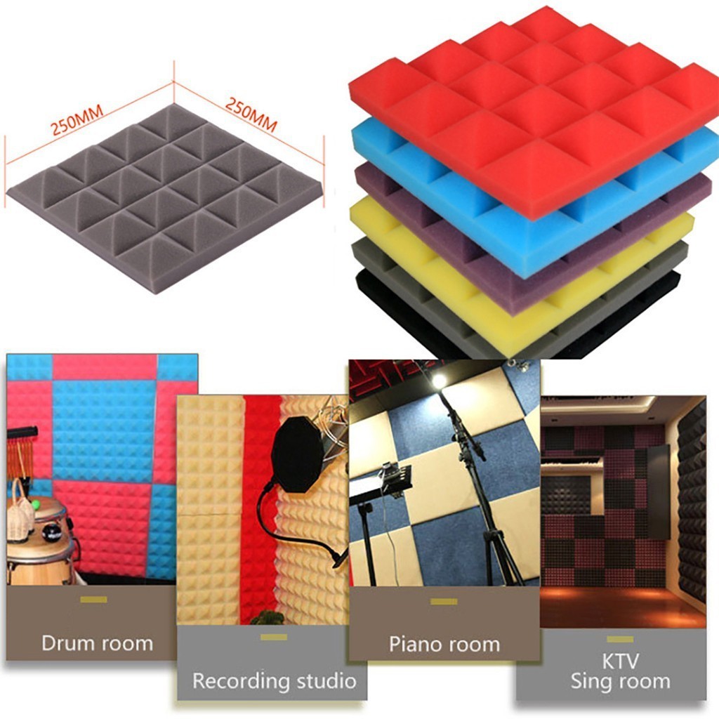 Soundproof Sponge Pyramid Sound Stop Absorption Panel Recording Studio Acoustic Foam Span Kalis Bunyi Suara KTV Kedap