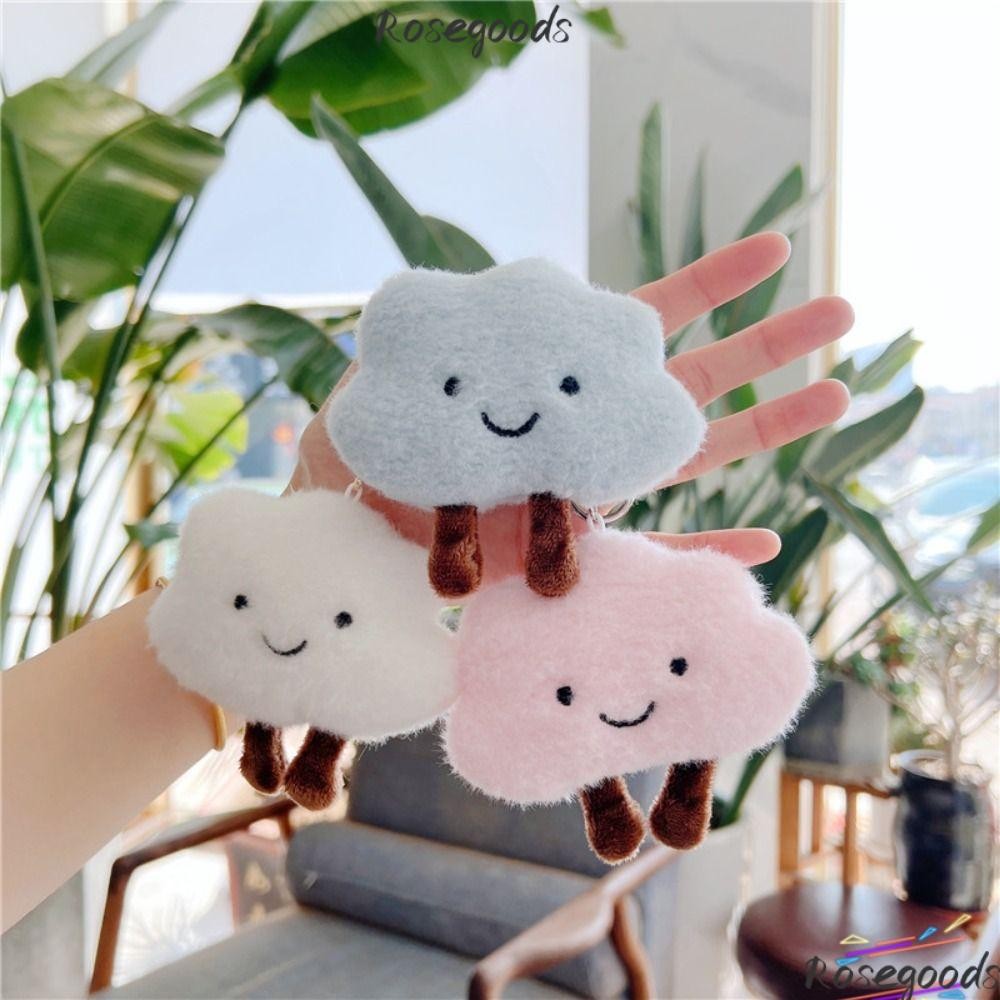 ROSEGOODS Cloud Pendant, Stuffed Toy Soft Bag Pendant, Cute Hanging Ornament Plush Backpack Key Ring Bag Accessories