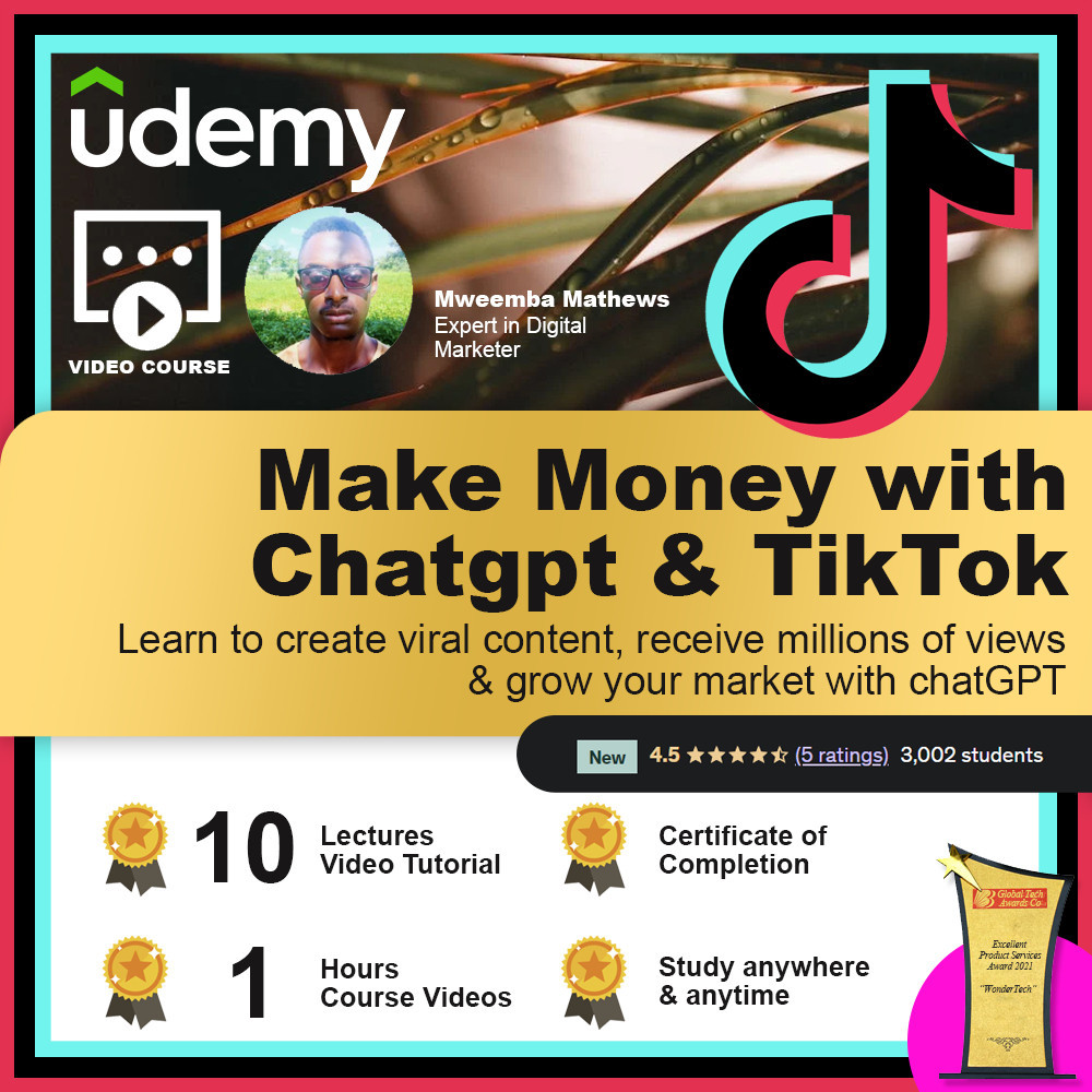 [Video Course] Make Money with Chatgpt: A Course on Chatgpt for TikTok (10 Lectures, 1 hours+ Video Tutorial)