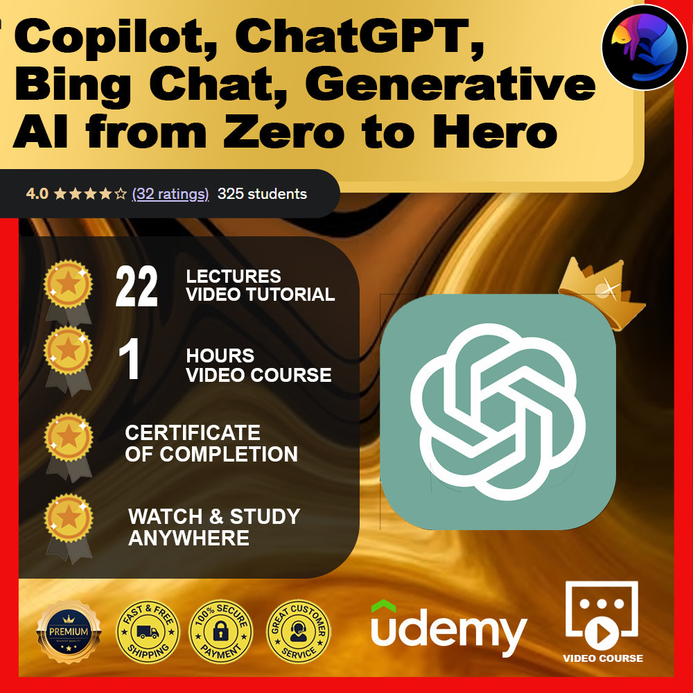 [Video Course]  Copilot, ChatGPT, Bing Chat, Generative AI from Zero to Hero