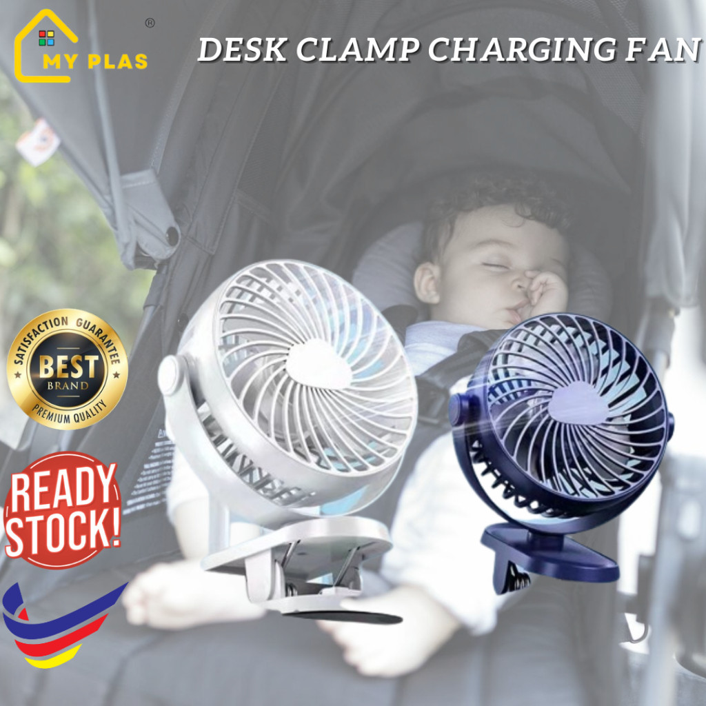 Kipas USB Clip Cooling Fan Quiet mini Rechargeable Desktop Table Fan USB Fan Portable Outdoor Office Fan