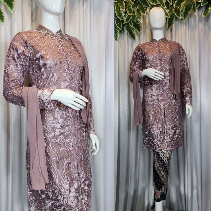 Must Durable Sequin tiile tunic kebaya Qintani Shawl party mother-in-law Purpose - Image 3