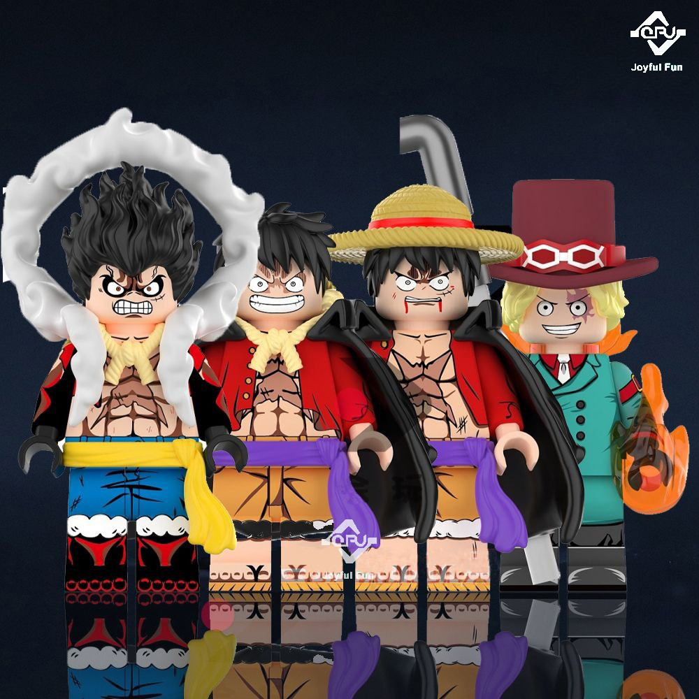 Compatible with Lego One Piece Luffy Gear 5 Figurine Zoro Figure Building Blocks Sabo Minifigure Assembly Model Children's Toys