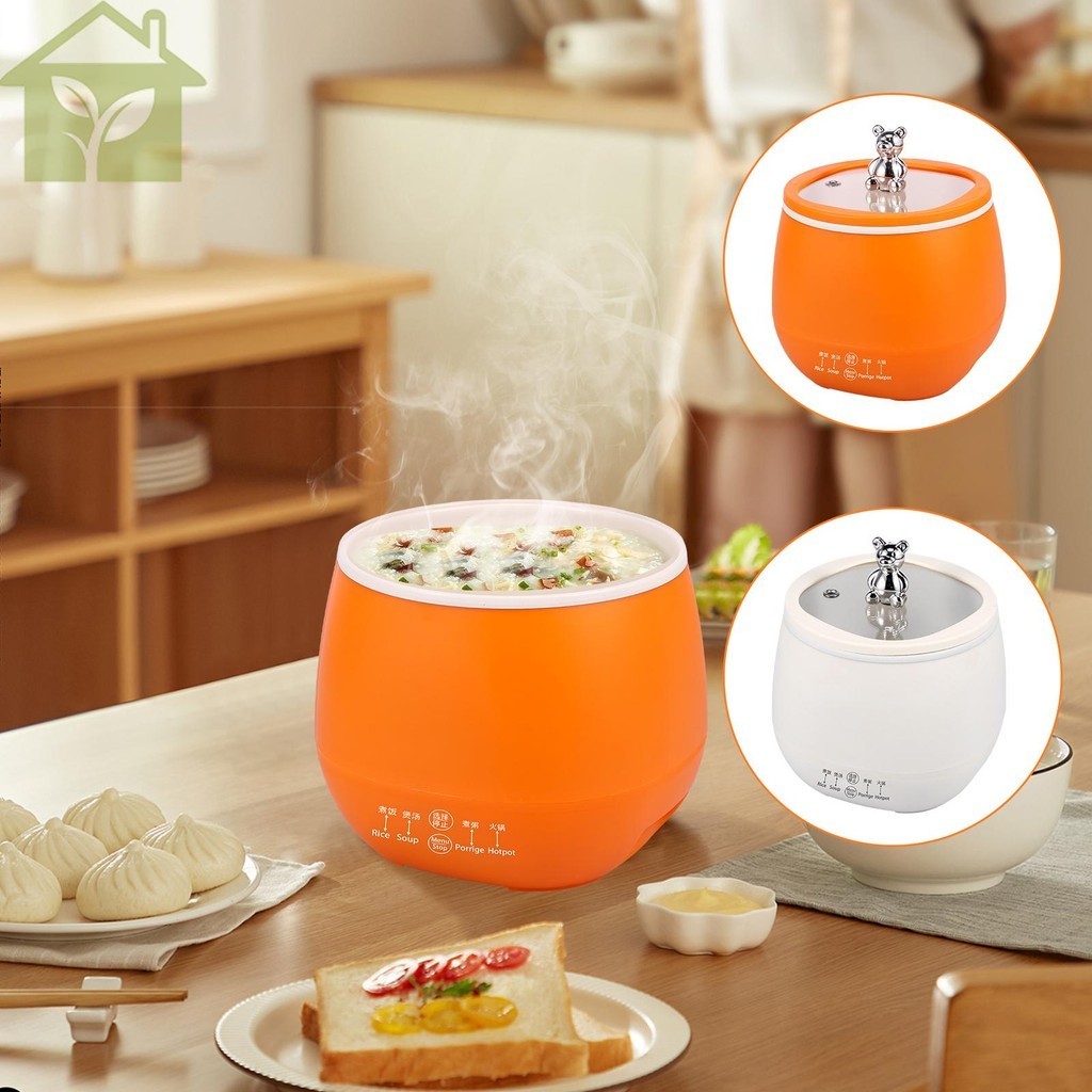 Electric Rice Cooker with Glass Lid 1.8L Rice Cooker Pot with Keep Warm Function Non-Stick Mini Rice Cooker Multifunctional  SHOPABC4803