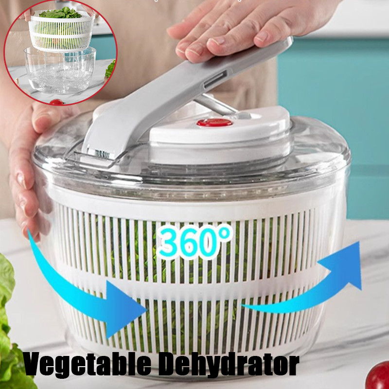 Multifunctional Press Type Salad Vegetable Shake Dryer Kitchen Tools Fruit Drain Basket Dehydrator Shake Water Basket