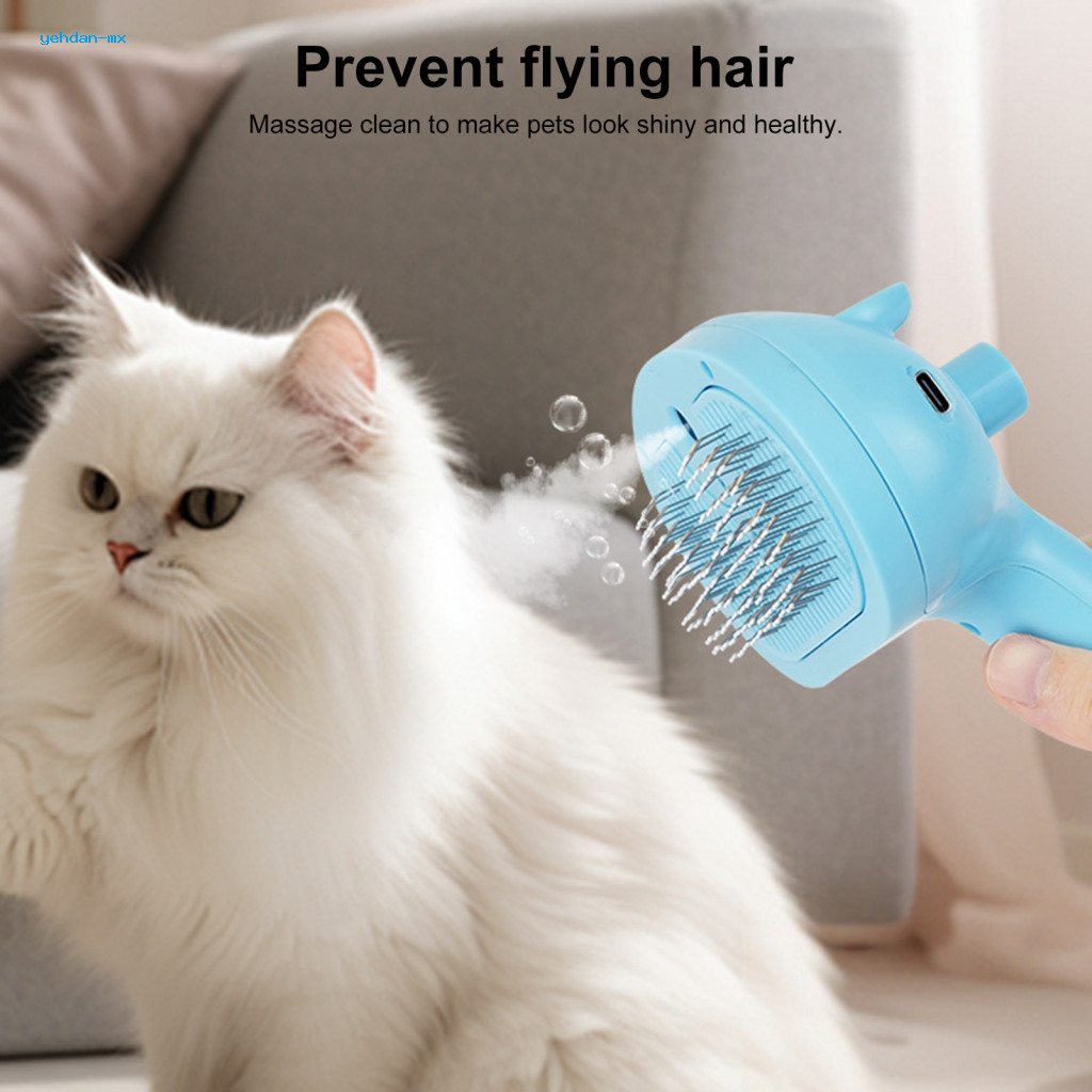 ye Self-cleaning Pet Brush Anti-static Pet Comb Anti-static Cat Grooming Brush with Water Bottle Self-cleaning Massage Comb for Shedding Hair Pet Spray Tool for Southeast