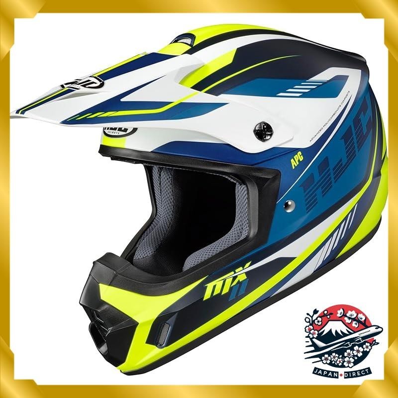 HJC Helmet CS-MXII Drift HJH250 BLUE/YELLOW FLUO Size: M HJH250BU41M