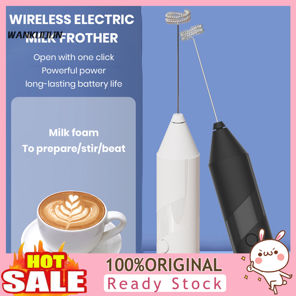 [Ready stock]  Corrosion-resistant Mixing Head Stainless Steel Mixer Portable Hand Mixer Milk Frother for Perfect Lattes and Cappuccinos Stainless Steel Whisk Long-lasting for Matc