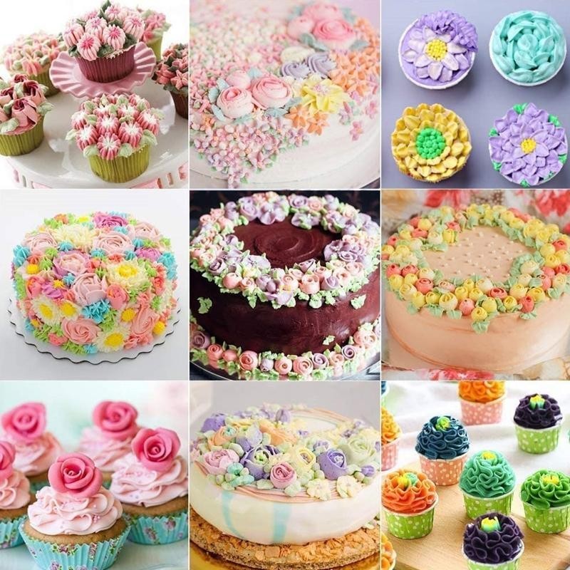 yu Russian Piping Tips Baking Kit Piping Nozzles Baking Gadgets Kits Cake Decoratin