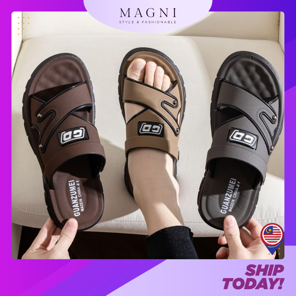 READY STOCK Magni sandal lelaki sandal murah sandal jalan sandal cantik man sandal man slipper man footwear 323