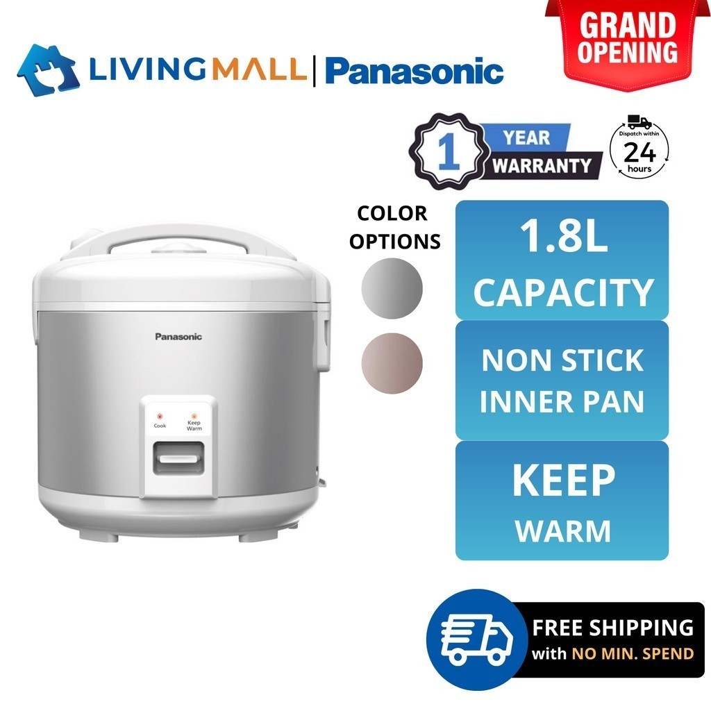 [𝐅𝐑𝐄𝐄 𝐃𝐄𝐋𝐈𝐕𝐄𝐑𝐘] PANASONIC (1.8L) Jar Rice Cooker SR-RN188 Non Stick Steam Basket Detachable Lid SR-RN188S Periuk Nasi