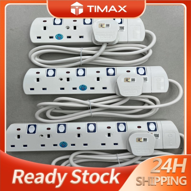 extension 3 plug 2 / 3 / 4 / 5 Gang SIRIM 5M Heavy Light Duty Extension Trailing Socket Universal Socket Multi Plug