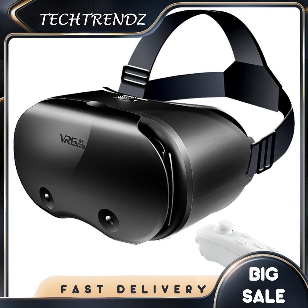 [techtrendz.my] VRG Pro X7 3D VR Headset Virtual Reality Glasses Helmet with Controller