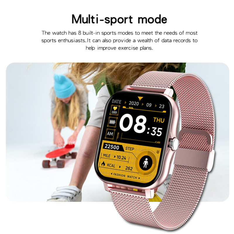 Digital Timepiece 2023 New Women Men Smart Watch 1.69 Full Touch Screen Fitness Tracker Bluetooth Call Clock Ladies X...