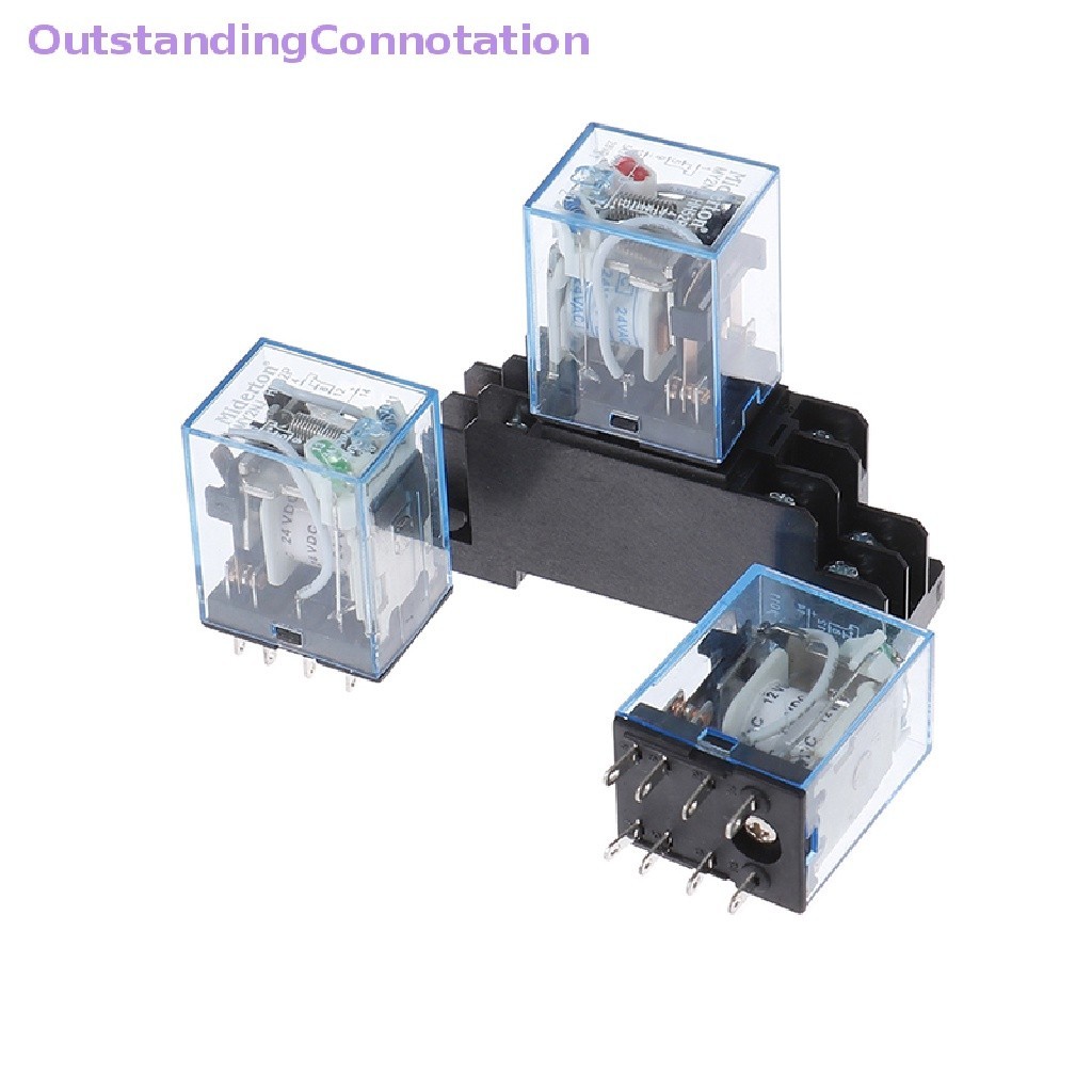 Have Must OutstandingConnotation AC220V 12VDC 24VDC 24VAC 5A 8PIN Coil Power MY2N-J Relay HH52P Socket Base New - Image 2