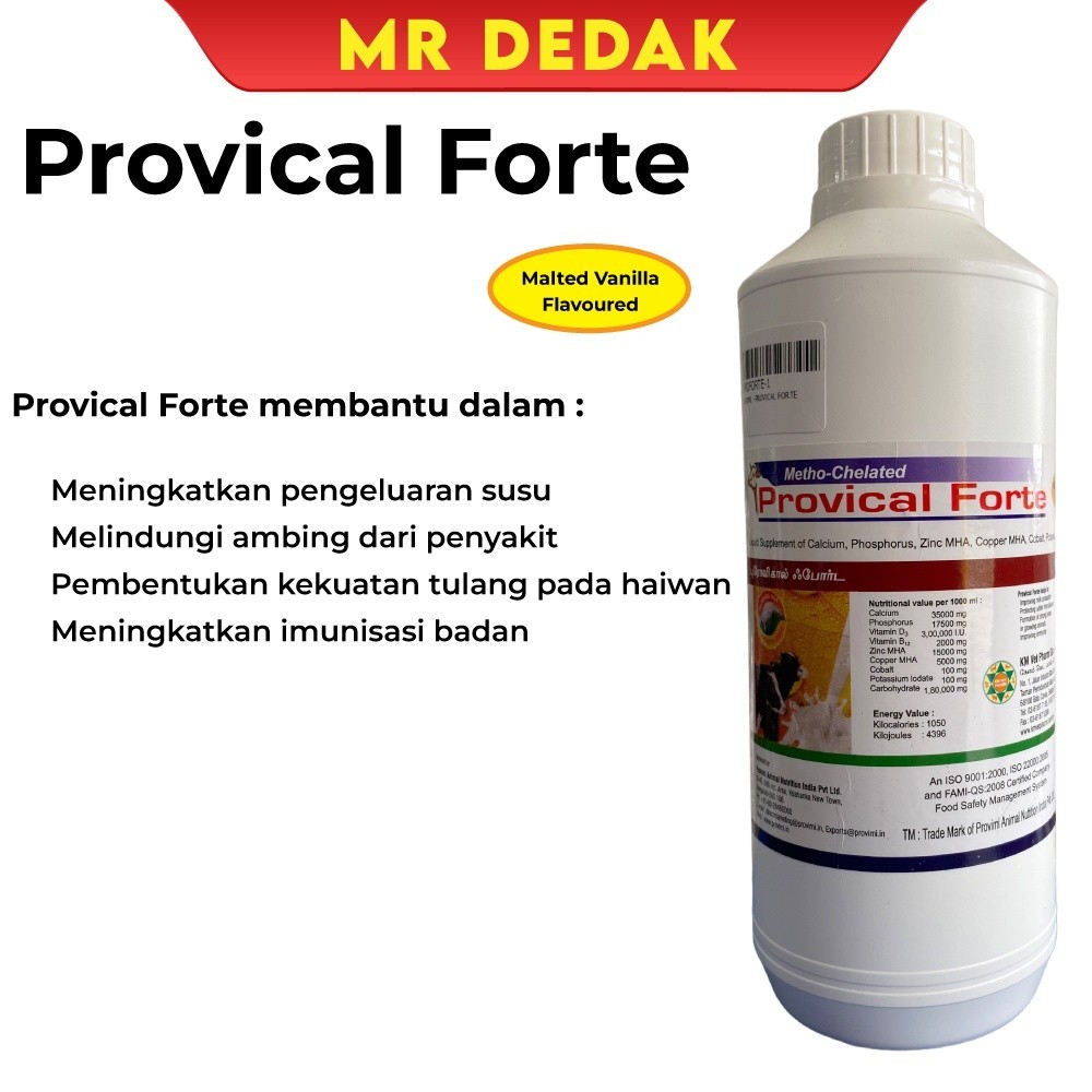 [1L] Provical Forte | Penggalak Susu| Calcium Ternakan | Calcium anak lembu anak kambing | Supplement Ternakan Lumpuh