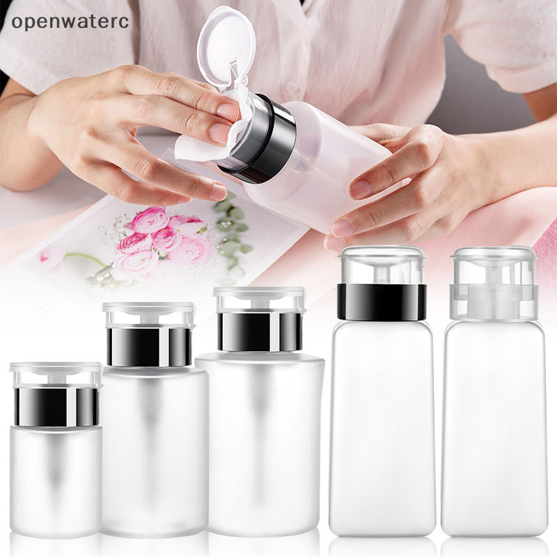 Openwaterc 60 / 150 / 180 / 250ml Empty Pump Liquid UV Gel Container Polish Nail Art Polish Clean Bottle Polish Cleaner Bottle vn