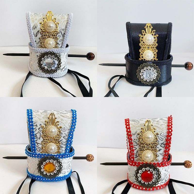 Home Homemade Costume Hat Crown Hat Minister Hat Palace Hat Red Rich Hat Ancient Hairpin Headdress Performance Palace 5.17