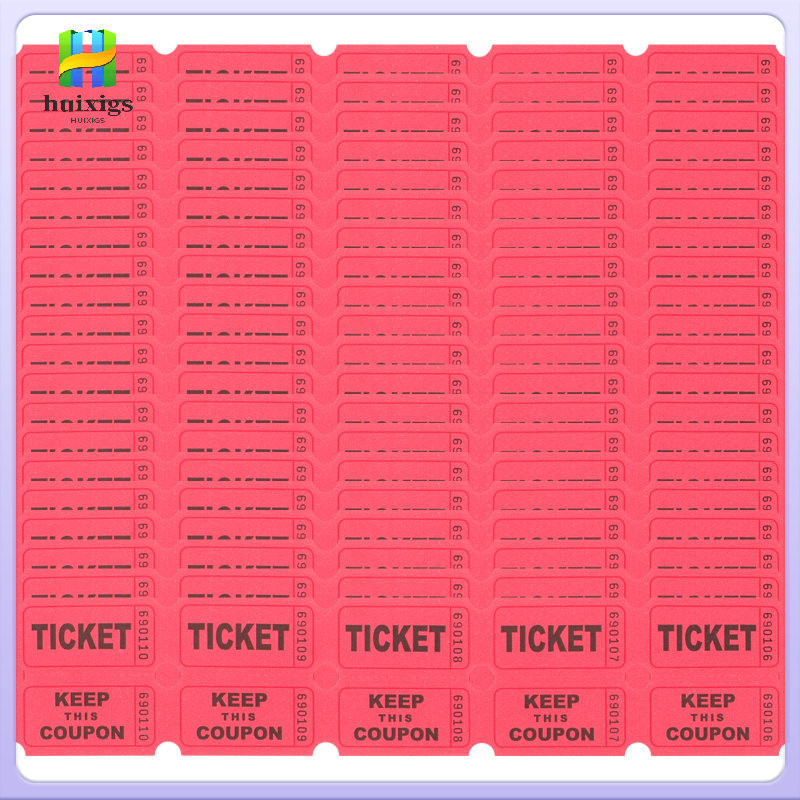100 Pcs Raffle Tickets Event Lottery Classroom Party Game Accessory huixigs