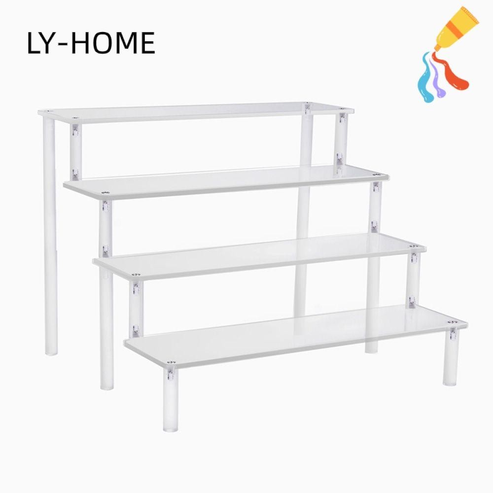 LY Handle Storage Racks Acrylic Anime Figure holder Display Stand Trapezoidal Transparent Display Shelf Tools Makeup Organization Home Storage Storage Holders