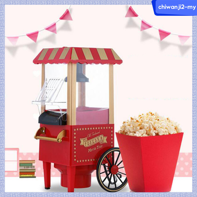 [ChiwanjibaMY] Home Small Popcorn Maker Retro Machine For Kids EU Plug