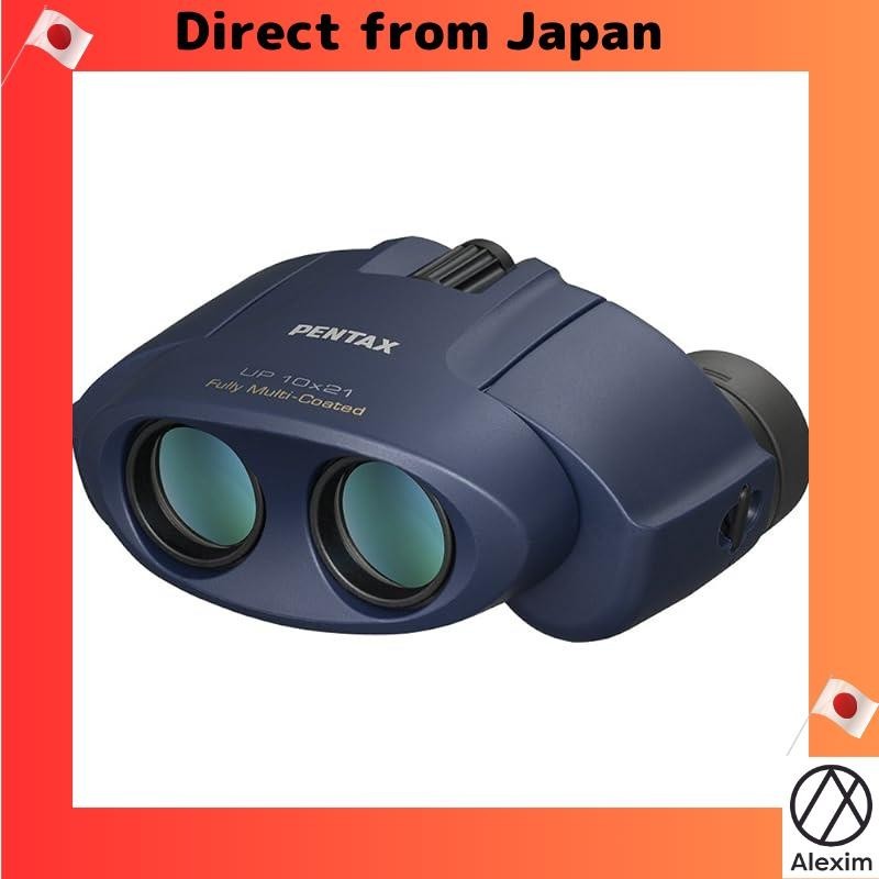 [Direct from Japan]PENTAX Binoculars UP 10x21 Navy Compact and lightweight, fully multi-coated, with high-grade Bak4 prism (10x), for festivals, live concerts, sports spectating, 1 year manufacturer warranty PENTAX 61805