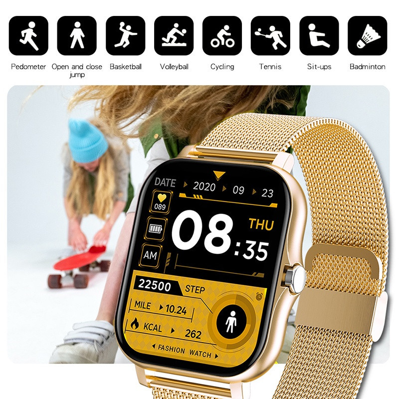 Digital Timepiece 2023 New Women Men Smart Watch 1.69 Full Touch Screen Fitness Tracker Bluetooth Call Clock Ladies X... - Image 3