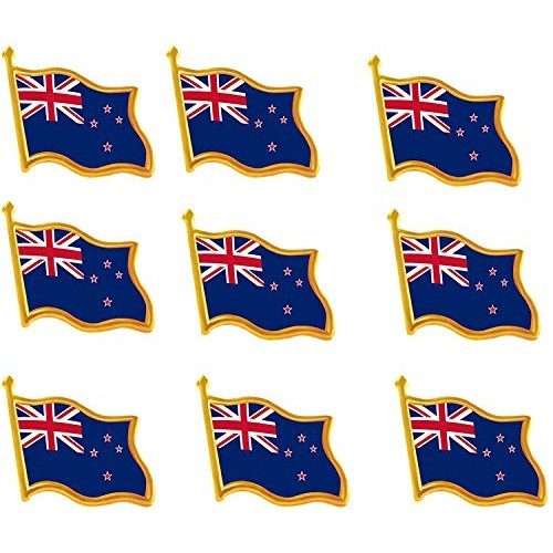 Metal new Zealand Flag Lapel Pin Waving New Zealander Kiwi Pins bulk Patriotic Badge Souvenir Gifts