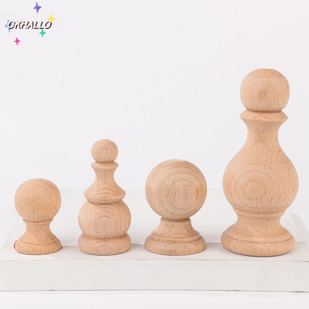 OKHALLO Vintage Wood Carved High Quality Decoration Crafts Accessories Cabinet Seat Feets