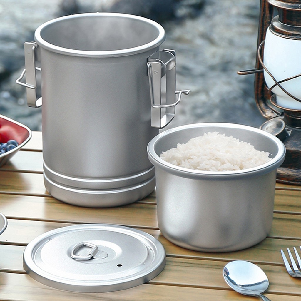 【TWILIGH】Multifunctional Cooker Steam Pot for Camping Rice Soup Cooking Outdoor Cookware