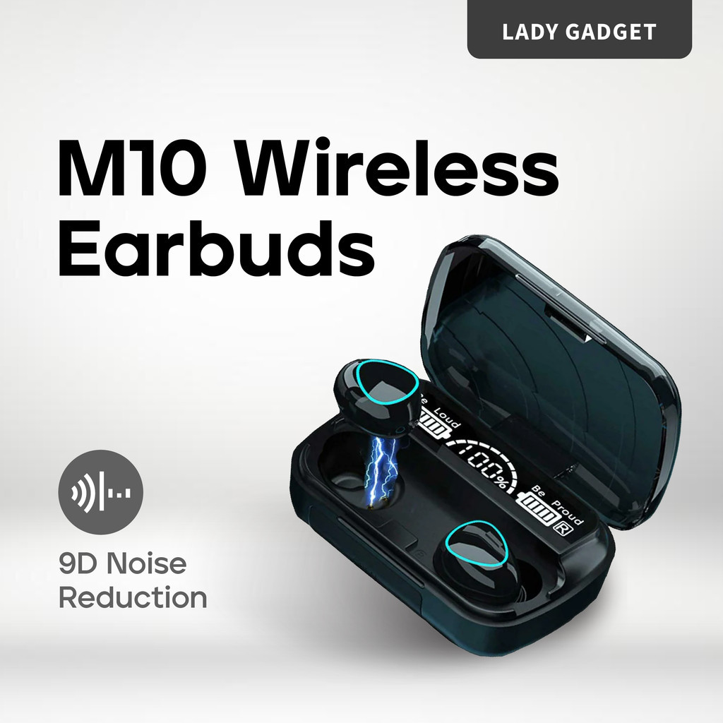 M10 TWS Wireless Headphones Earphones Charging Box Bluetooth-compatible Waterproof Headsets With Microphone