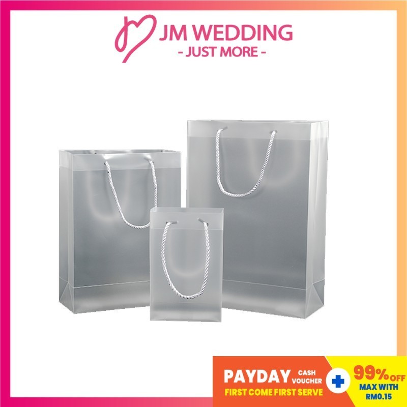 [Buy1Free1] 17x7/ 30x8CM SIZES Quality Matte Plastic bag/Wedding/Doorgift/Souvenir Hadiah Packaging