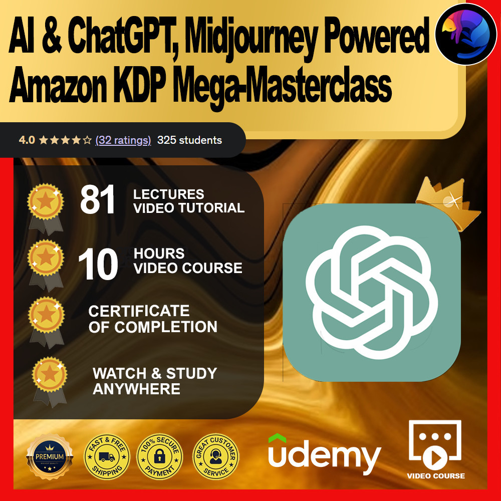 [Video Course] AI & ChatGPT, Midjourney Powered Amazon KDP Mega-Masterclass
