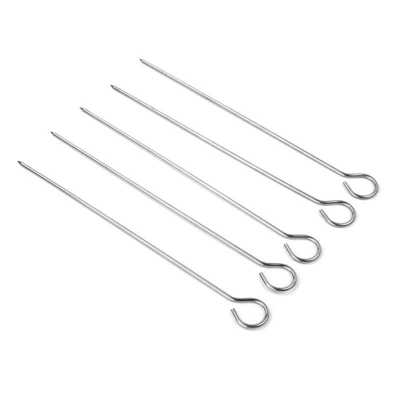 Hardware Workshop Stainless Steel BBQ Skewers Needle Rack Grill Holder Camping Gathering Party Roasting Barbecue Tool... - Image 3