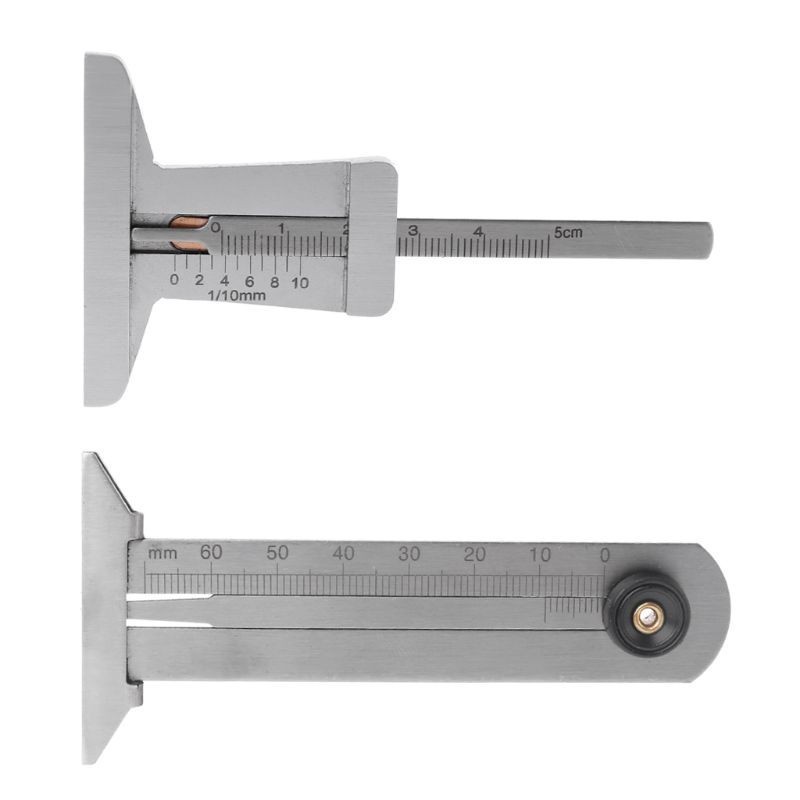 Duty Craft WER 0-60mm/0-50mm Car Tyre Tire Tread Vernier Depth Gauge Stainless Steel Meter Ruler Caliper Measuring To... - Image 5